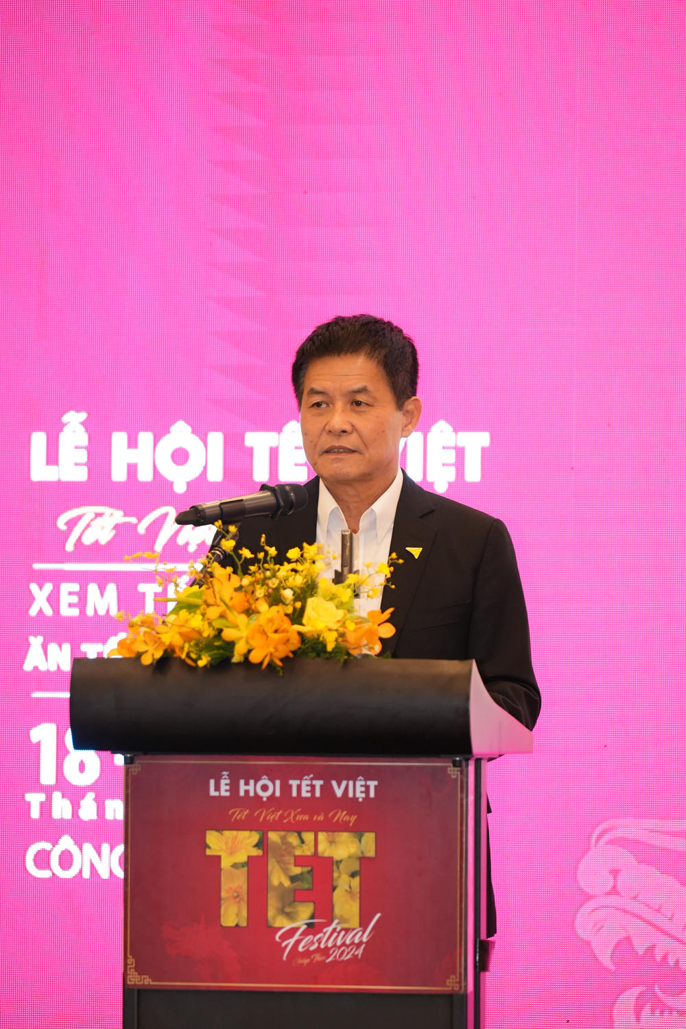 Ông Nguyễn Quốc Kỳ - Chủ tịch Hiệp hội Văn hóa Ẩm thực Việt Nam - đơn vị đồng tổ chức Lễ hội Tết Việt 2024