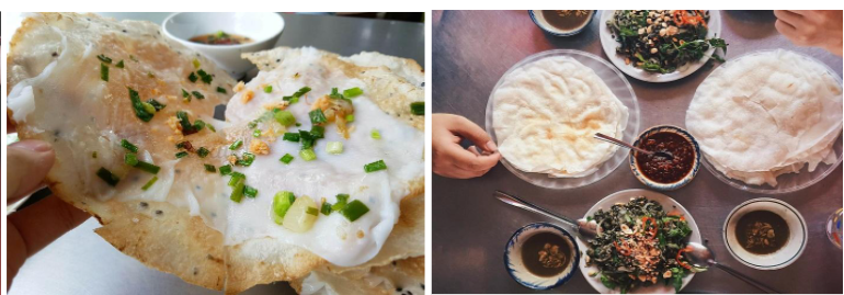 Bánh tráng đập (mắm nêm)			